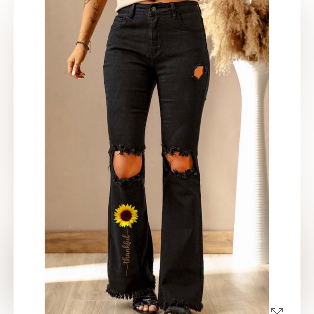 Sunflower pants 🌻size L (10-12)